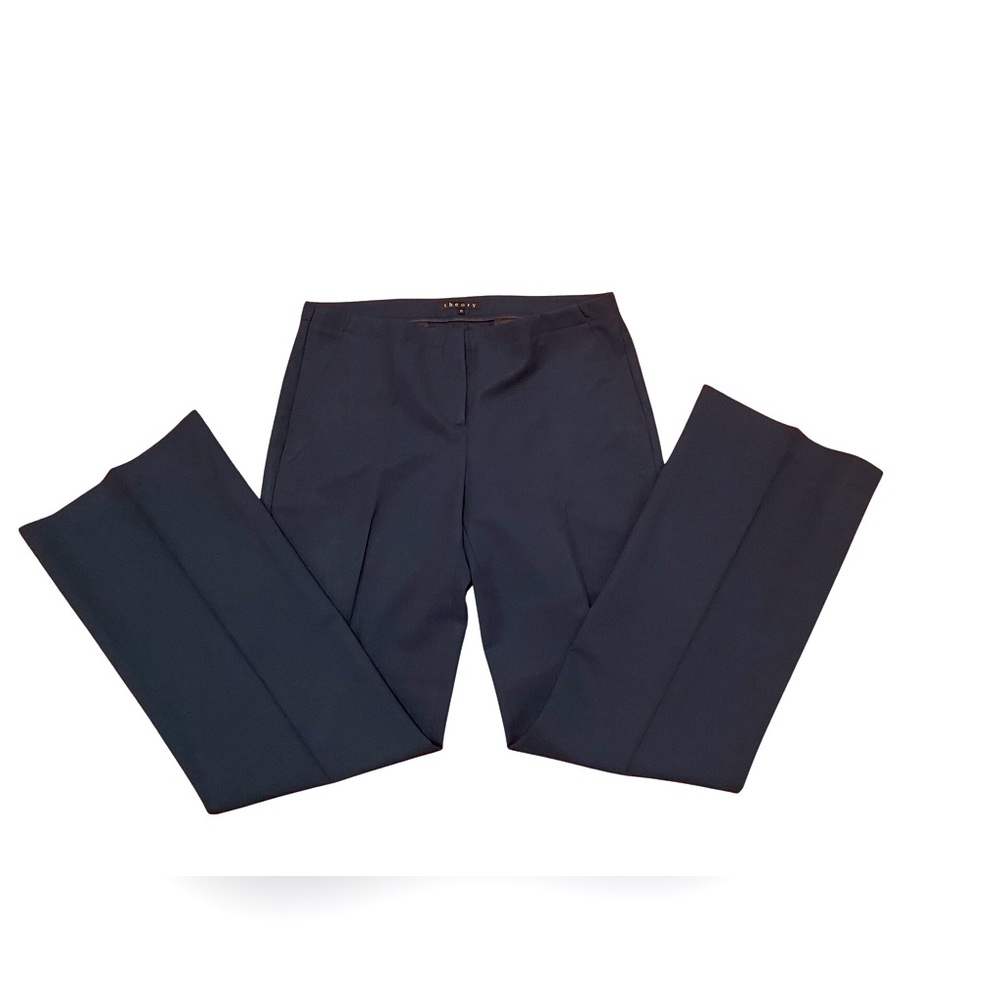 Theory Navy Straight-Leg Dress Pants